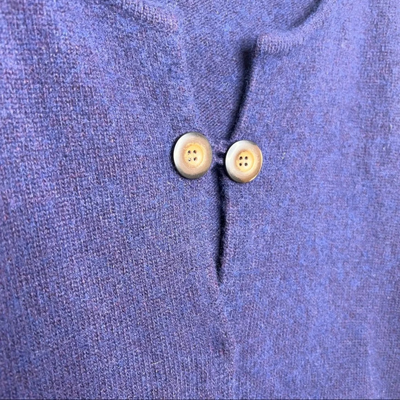 Bryn Walker Wool Blend Cardigan Sweater Medium Blue 2-Button Front Cozy Knit - Picture 8 of 10